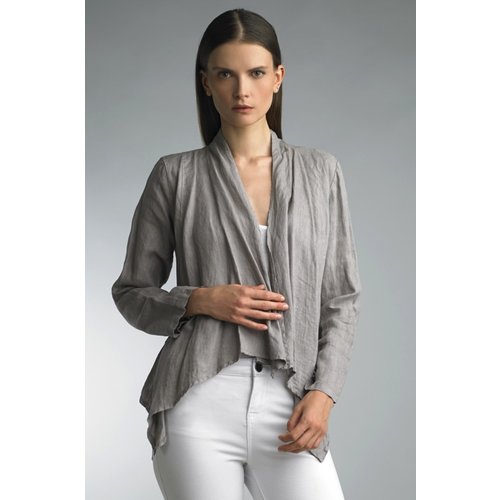 TEMPO PARIS CROPPED LINEN JACKET TEMPO PARIS CROPPED LINEN JACKET