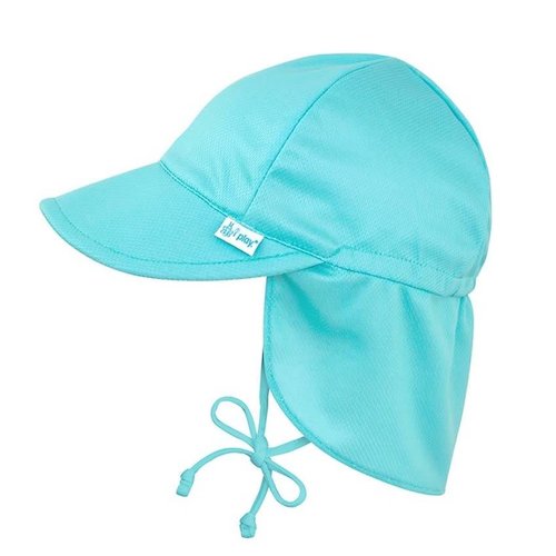 IPLAY BREATHEASY FLAP SUN PROTECTION HAT, AQUA IPLAY BREATHEASY FLAP SUN PROTECTION HAT, AQUA