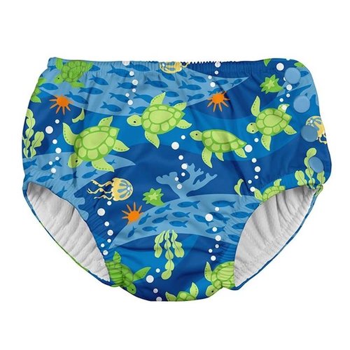 IPLAY REUSABLE SWIM DIAPER, ROYAL BLUE TURTLE IPLAY REUSABLE SWIM DIAPER, ROYAL BLUE TURTLE