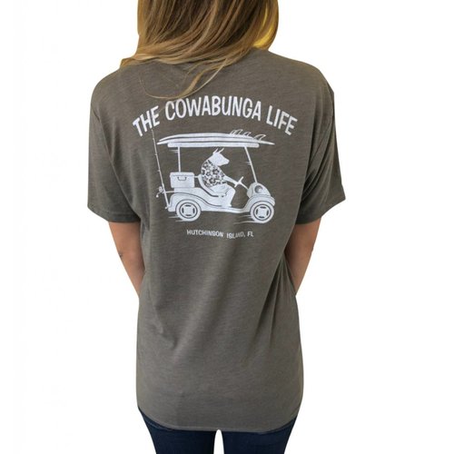 COWABUNGA LIFE GOLF TEE, VINTAGE GREY COWABUNGA LIFE GOLF TEE, VINTAGE GREY