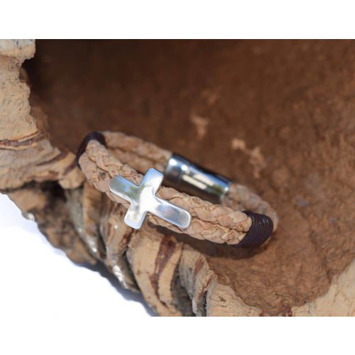 CORK TREE DESIGNS CHRISTIAN CROSS CORK BRACELET CORK TREE DESIGNS CHRISTIAN CROSS CORK BRACELET