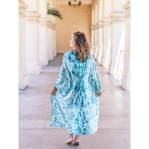 LOTUS AND LUNA CATALINA MAXI TIE BACK KIMONO LOTUS AND LUNA CATALINA MAXI TIE BACK KIMONO