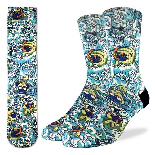 GOOD LUCK SOCK SWIMMING PUGS MENS SOCKS GOOD LUCK SOCK SWIMMING PUGS MENS SOCKS
