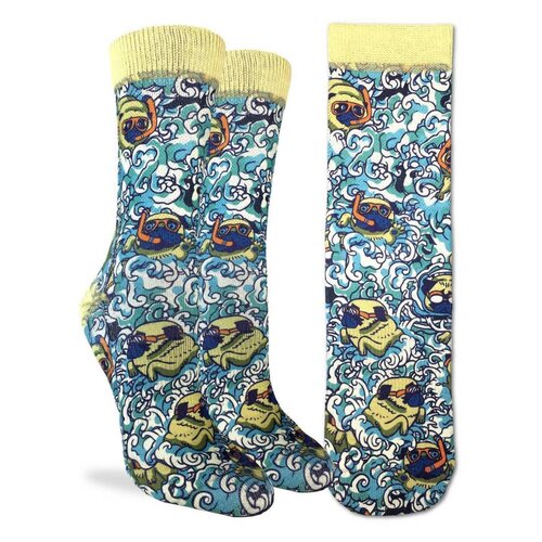 GOOD LUCK SOCK SWIMMING PUGS WOMENS SOCKS GOOD LUCK SOCK SWIMMING PUGS WOMENS SOCKS