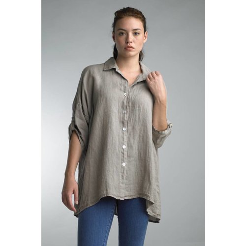 TEMPO PARIS OVERSIZED LINEN TOP TEMPO PARIS OVERSIZED LINEN TOP