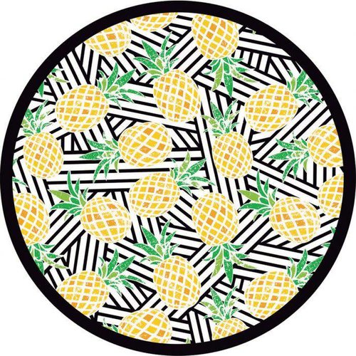 ROUND PINEAPPLES VELOUR TOWEL ROUND PINEAPPLES VELOUR TOWEL