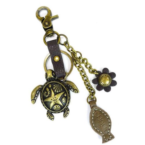 CHALA HANDBAGS TURTLE & FISH COMBO KEYCHAIN CHALA HANDBAGS TURTLE & FISH COMBO KEYCHAIN