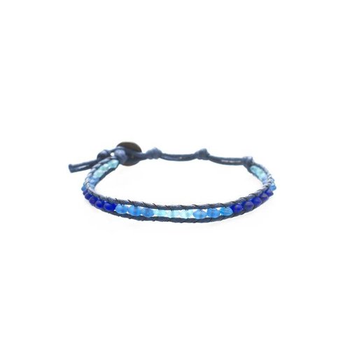 LOTUS AND LUNA “BLUE TANG” SINGLE WRAP ANKLET LOTUS AND LUNA “BLUE TANG” SINGLE WRAP ANKLET