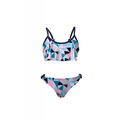 SNAPPER ROCK PINK GEO FLOUNCE BIKINI SNAPPER ROCK PINK GEO FLOUNCE BIKINI