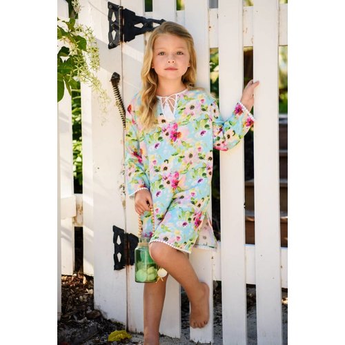 SNAPPER ROCK WATERCOLOR FLORAL KAFTAN SNAPPER ROCK WATERCOLOR FLORAL KAFTAN