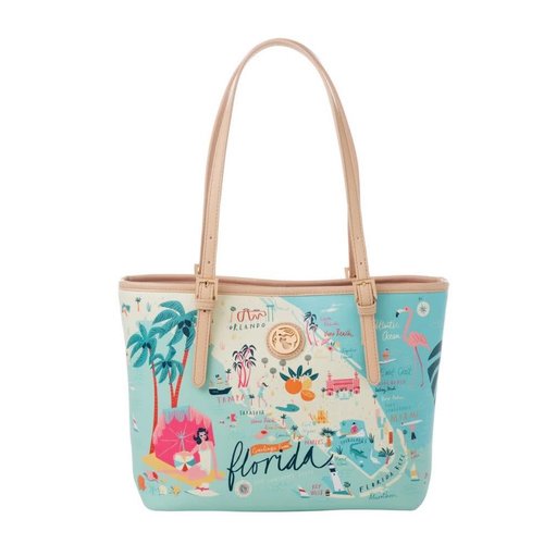 SPARTINA 449 "GREETINGS FROM FLORIDA" SMALL TOTE SPARTINA 449 "GREETINGS FROM FLORIDA" SMALL TOTE