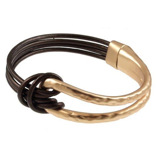 ORIGIN JEWELRY LEATHER & METAL KNOT BRACELET ORIGIN JEWELRY LEATHER & METAL KNOT BRACELET