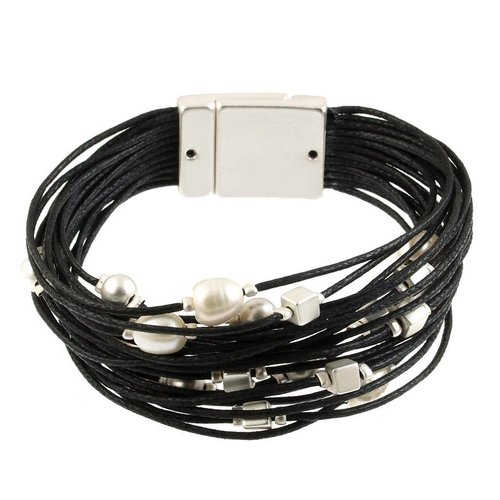 ORIGIN JEWELRY LEATHER & PEARL BRACELET ORIGIN JEWELRY LEATHER & PEARL BRACELET