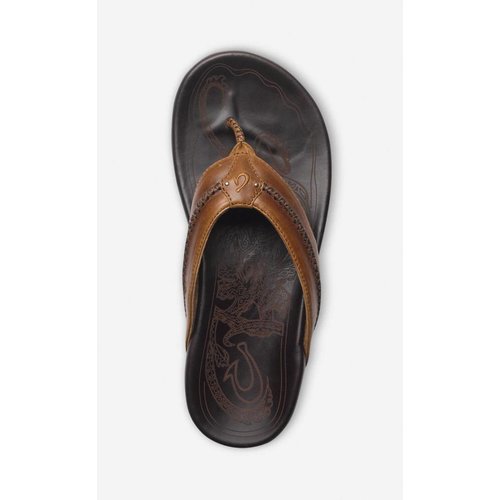 OLUKAI MEA OLA MENS SANDALS, TAN/DARK JAVA OLUKAI MEA OLA MENS SANDALS, TAN/DARK JAVA