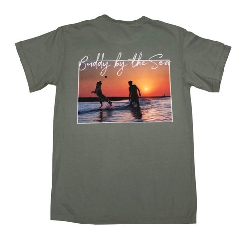 BUDDY BY THE SEA BUDDY SUNSET S/S TEE, GREEN BUDDY BY THE SEA BUDDY SUNSET S/S TEE, GREEN