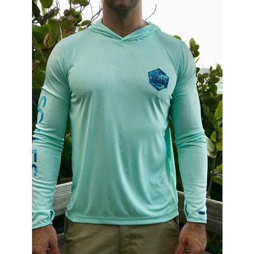 SCALES SCALES BUILT PRO PERFORMANCE HOODIE, SEAFOAM SCALES SCALES BUILT PRO PERFORMANCE HOODIE, SEAFOAM