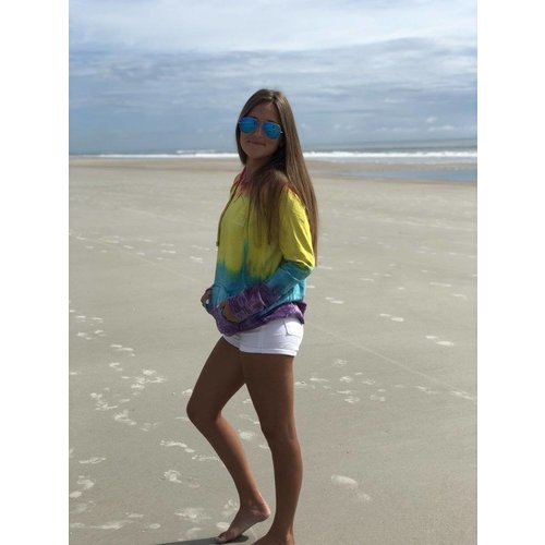 BUDDY BY THE SEA TIE DYE HOODED SWEATSHIRT, ADULT BUDDY BY THE SEA TIE DYE HOODED SWEATSHIRT, ADULT