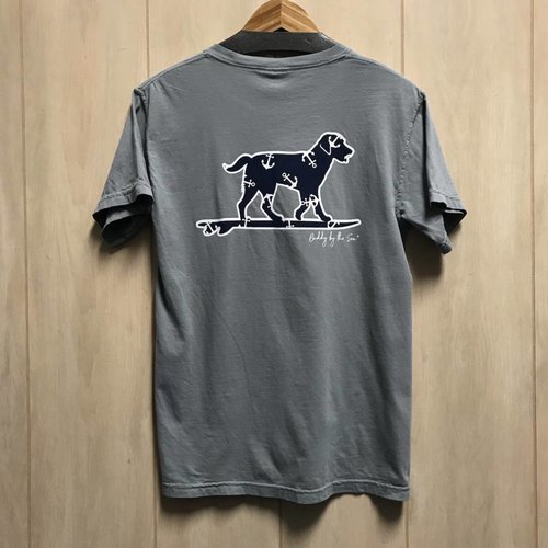 BUDDY BY THE SEA ANCHOR DOG S/S TEE, GRAY BUDDY BY THE SEA ANCHOR DOG S/S TEE, GRAY