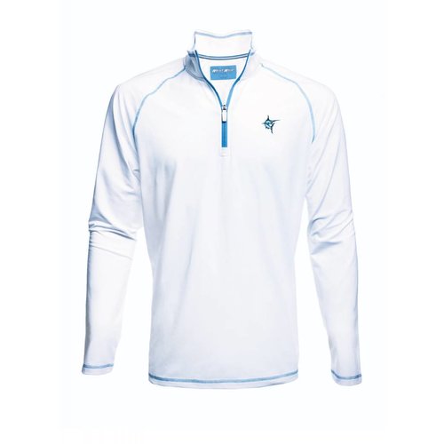 WHITE WATER NEW HARBOR QUARTER-ZIP, WHITE WHITE WATER NEW HARBOR QUARTER-ZIP, WHITE