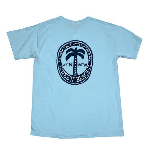 BIG HED DUSTY PALM S/S TEE, JENSEN BEACH BIG HED DUSTY PALM S/S TEE, JENSEN BEACH
