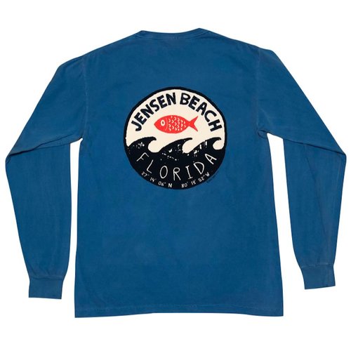 BIG HED STAMP WAVE L/S TEE, JENSEN BEACH BIG HED STAMP WAVE L/S TEE, JENSEN BEACH