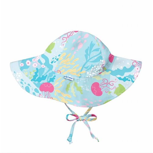 IPLAY BRIM SUN HAT, AQUA CORAL REEF IPLAY BRIM SUN HAT, AQUA CORAL REEF