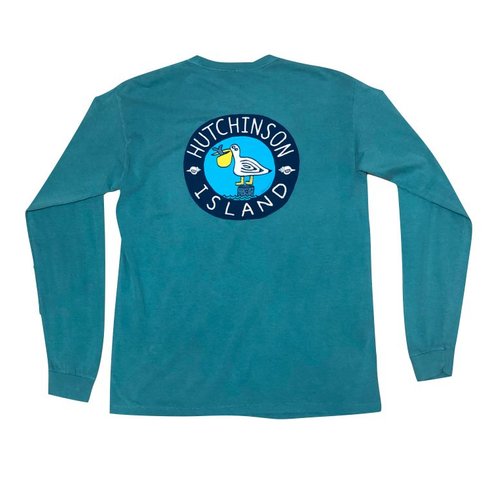 BIG HED PELICAN L/S TEE, HUTCHINSON ISLAND BIG HED PELICAN L/S TEE, HUTCHINSON ISLAND
