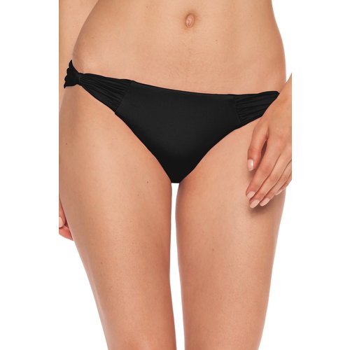 ISABELLA ROSE BOW TAB MAUI BIKINI BOTTOM, BLACK ISABELLA ROSE BOW TAB MAUI BIKINI BOTTOM, BLACK