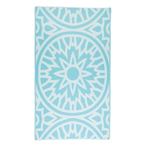 BERSUSE TOWELS FLAMENCO ORGANIC TURKISH TOWEL, AQUA 37 X 70 BERSUSE TOWELS FLAMENCO ORGANIC TURKISH TOWEL, AQUA 37 X 70