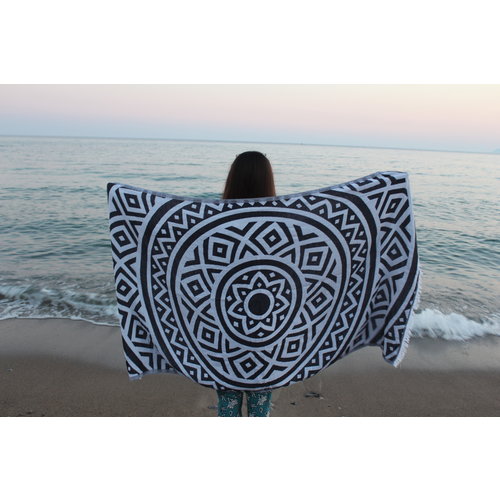 BERSUSE TOWELS VENICE ORGANIC COTTON TURKISH TOWEL, BLACK, 39 x 71 BERSUSE TOWELS VENICE ORGANIC COTTON TURKISH TOWEL, BLACK, 39 x 71
