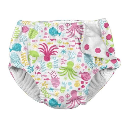 IPLAY REUSABLE SWIM DIAPER, WHITE SEA PALS IPLAY REUSABLE SWIM DIAPER, WHITE SEA PALS