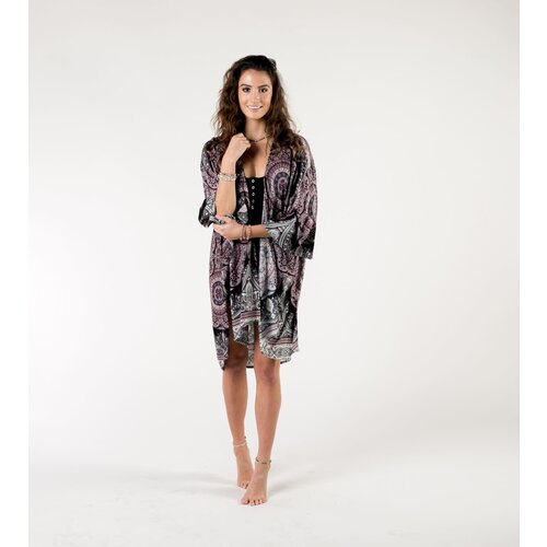LOTUS AND LUNA BALOS ALOHA COVER UP, BLACK & PINK LOTUS AND LUNA BALOS ALOHA COVER UP, BLACK & PINK