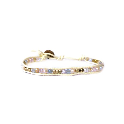 LOTUS AND LUNA "CHAMPAGNE TOAST" SINGLE WRAP BRACELET LOTUS AND LUNA "CHAMPAGNE TOAST" SINGLE WRAP BRACELET