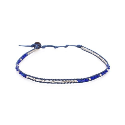 LOTUS AND LUNA "BABY BLUES" CHOKER / DOUBLE WRAP BRACELET LOTUS AND LUNA "BABY BLUES" CHOKER / DOUBLE WRAP BRACELET