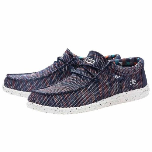 HEY DUDE SHOES WALLY SOX BLUE ORANGE MENS SHOES HEY DUDE SHOES WALLY SOX BLUE ORANGE MENS SHOES