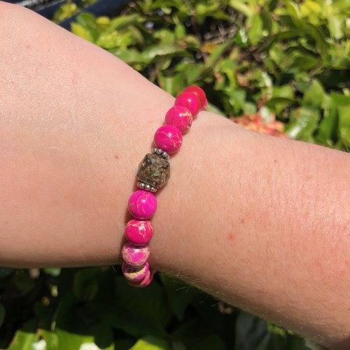 VINSOY CANDLES JENSEN BCH SAND OPAL BRACELET, PINK SEA SEDIMENT VINSOY CANDLES JENSEN BCH SAND OPAL BRACELET, PINK SEA SEDIMENT