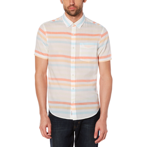 ORIGINAL PENGUIN STRIPE LAWN SHIRT, BLUE TOPAZ ORIGINAL PENGUIN STRIPE LAWN SHIRT, BLUE TOPAZ