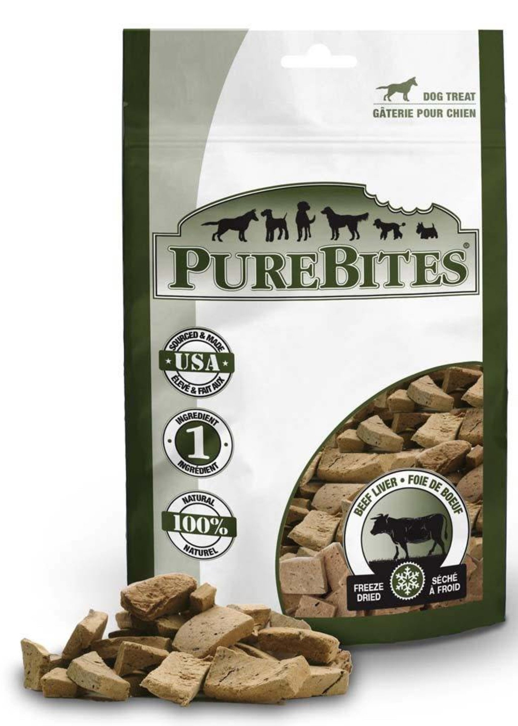 PUREBITES PureBites 100% USDA Freeze Dried Beef Liver Treats K9 4.2oz