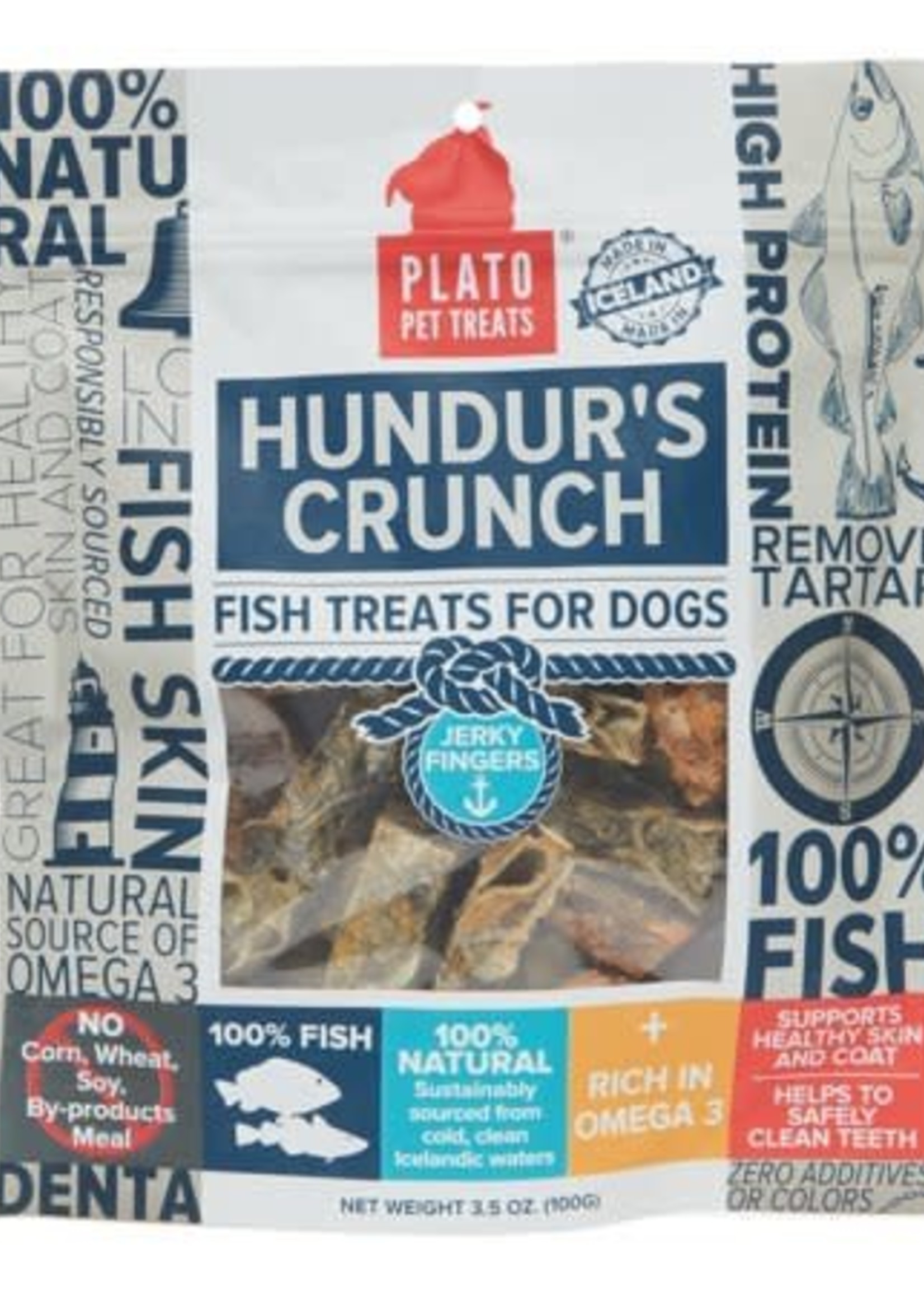 Plato Pet Treats - KDR Plato Hundur's Crunch K9 Fish Jerky Fingers