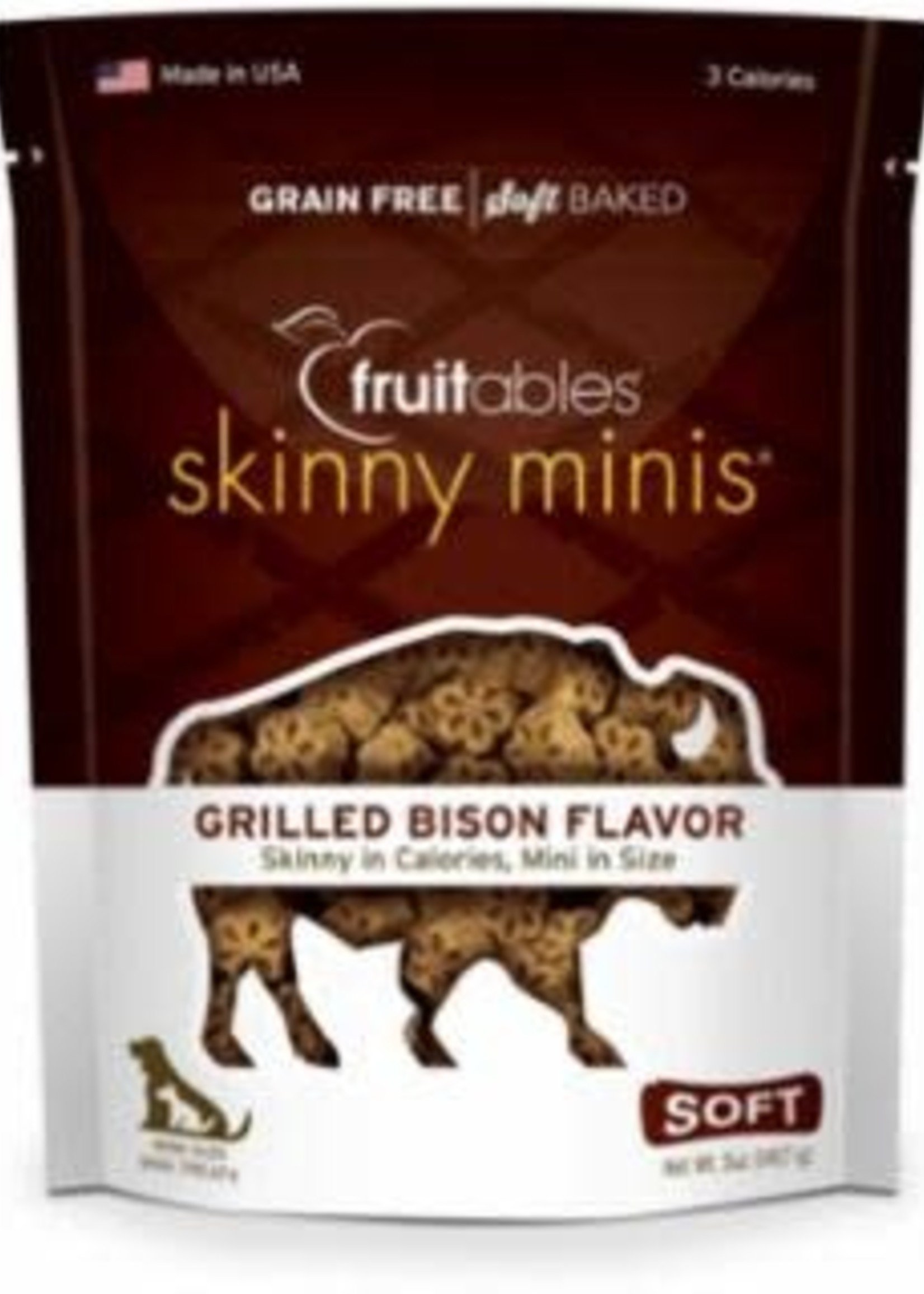 Fruitables Fruitables Skinny Minis Grilled Bison Flavor Chewy Dog Treats