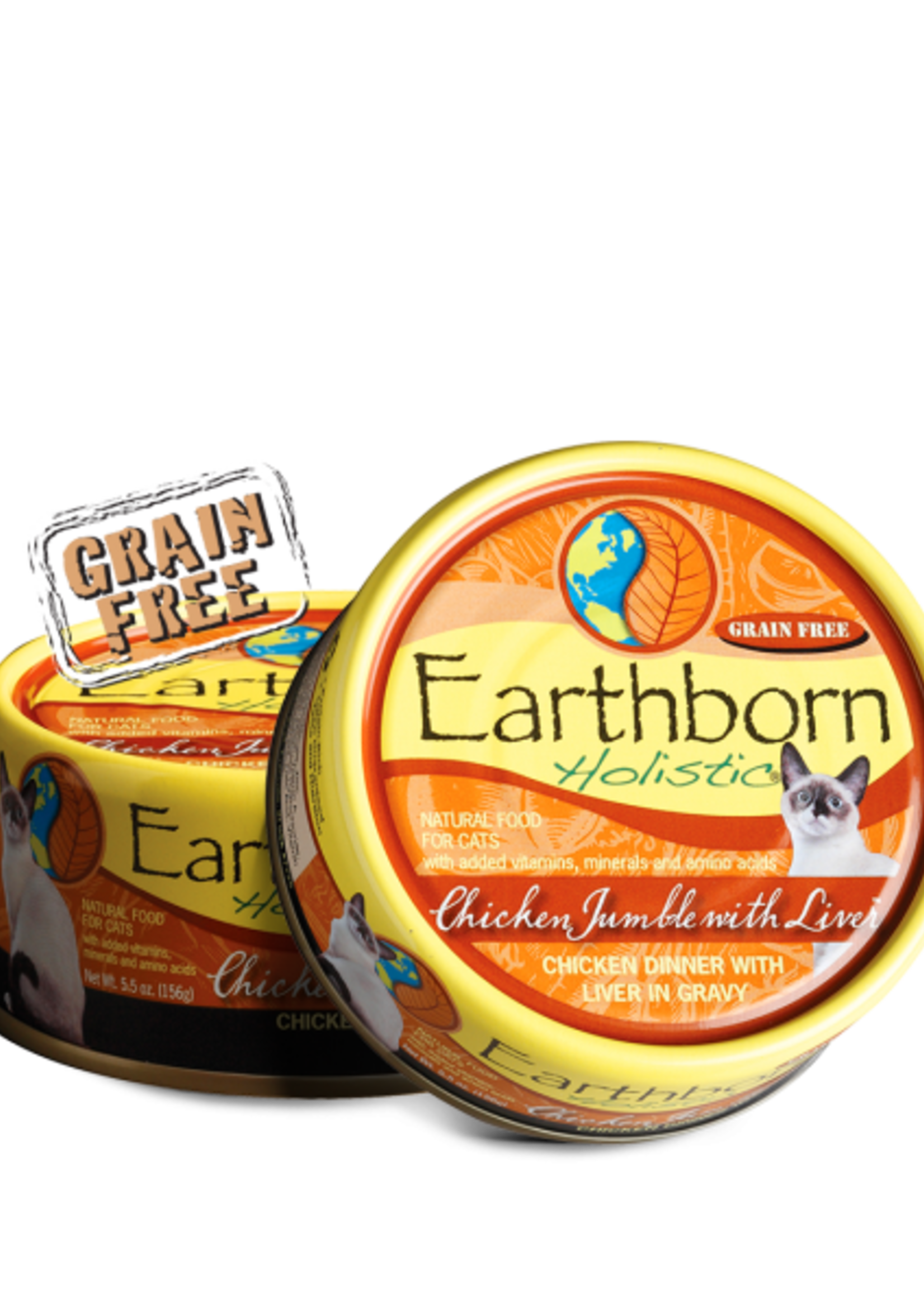 Earthborn by Midwestern Pet Earthborn Cat Can Holistic Chicken Jumble with Liver 5.5 oz