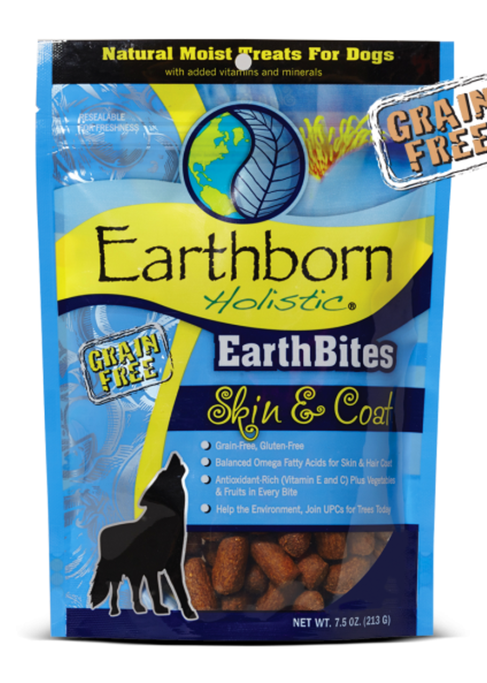 Earthborn by Midwestern Pet Earthborn Dog Treat EarthBites Skin and Coat 7.5 oz