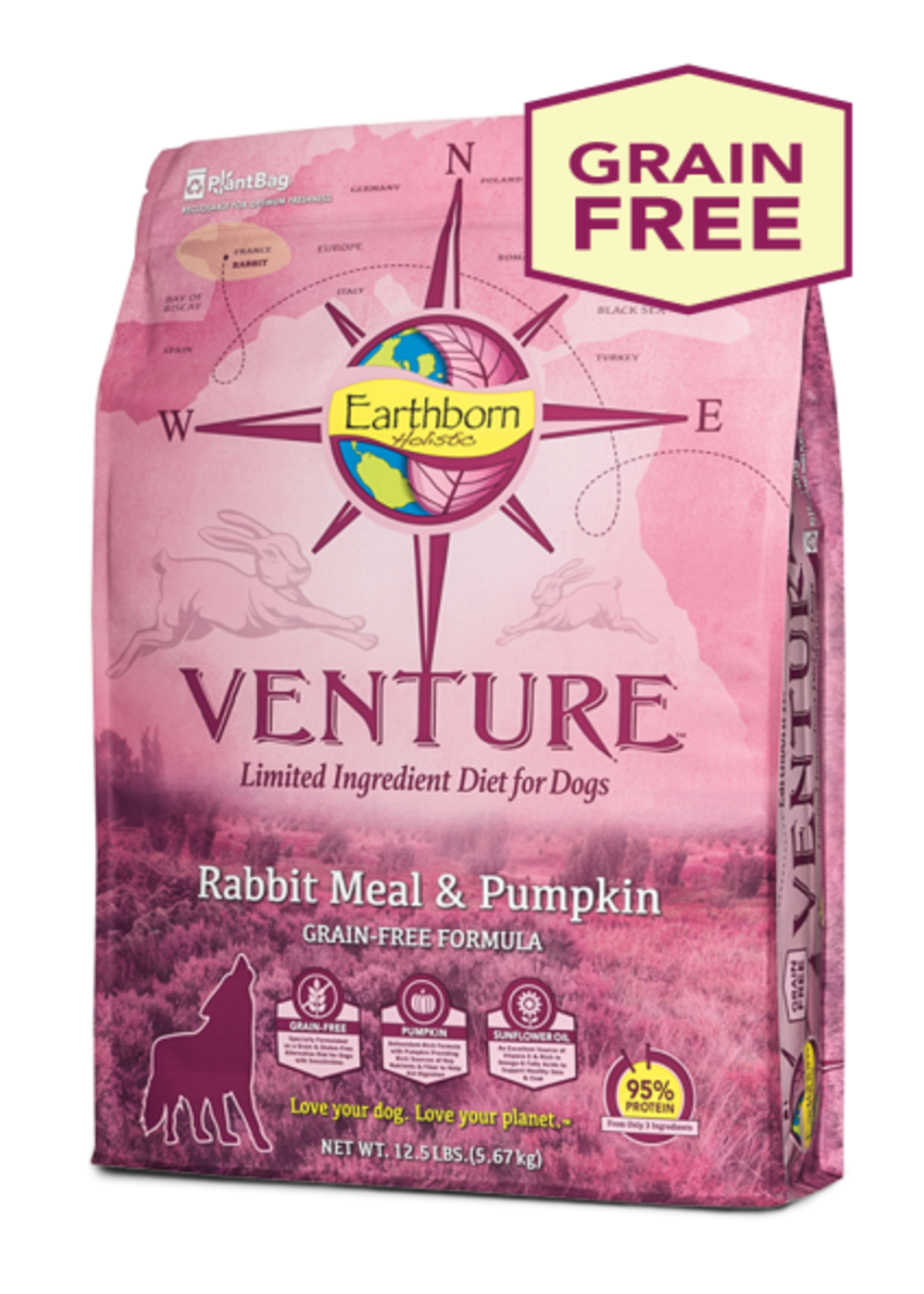 Earthborn by Midwestern Pet Earthborn Dog Dry Venture Rabbit and Pumpkin