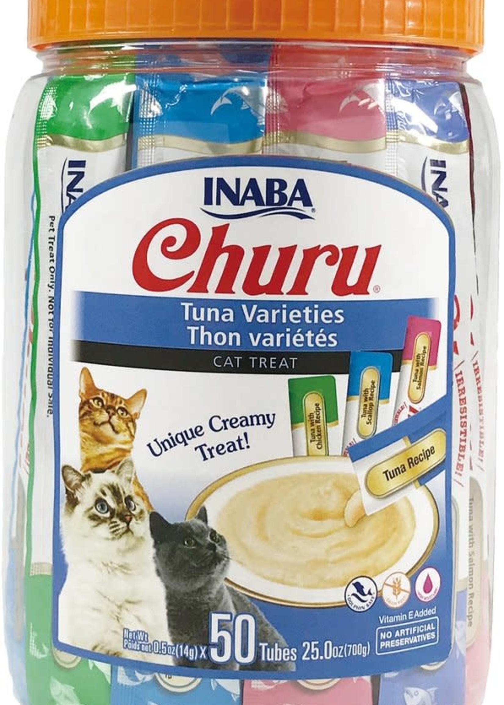 Inaba Foods USA Inaba Cat Treat Churu Puree Tuna Variety 0.5 oz (50 pack)
