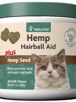 NaturVet NaturVet Cat Hemp Hairball Aid Soft Chew 60 ct
