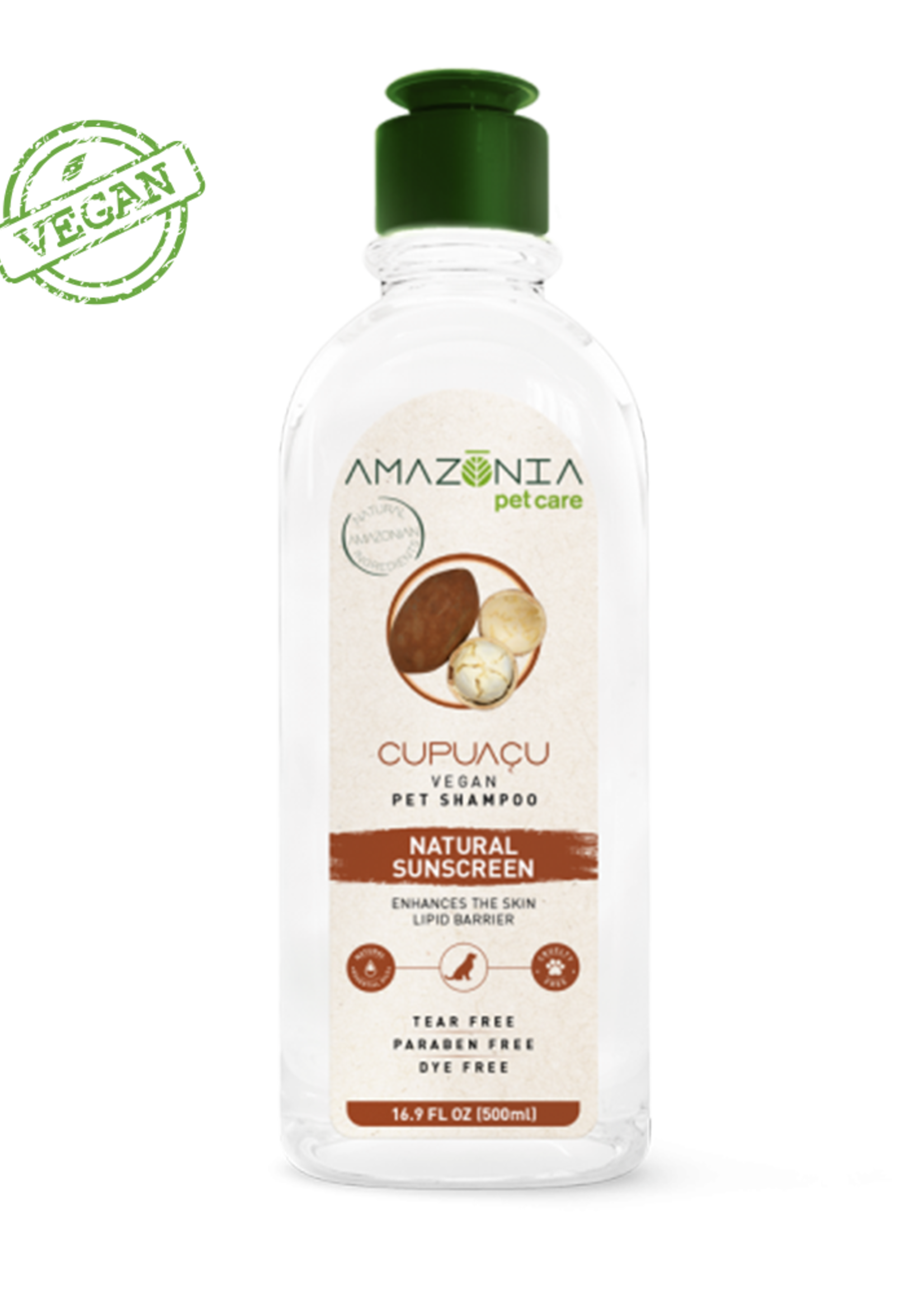 Amazonia Pet Care Amazonia Cupuacu Natuarl Sunscreen Pet Shampoo 16.9oz