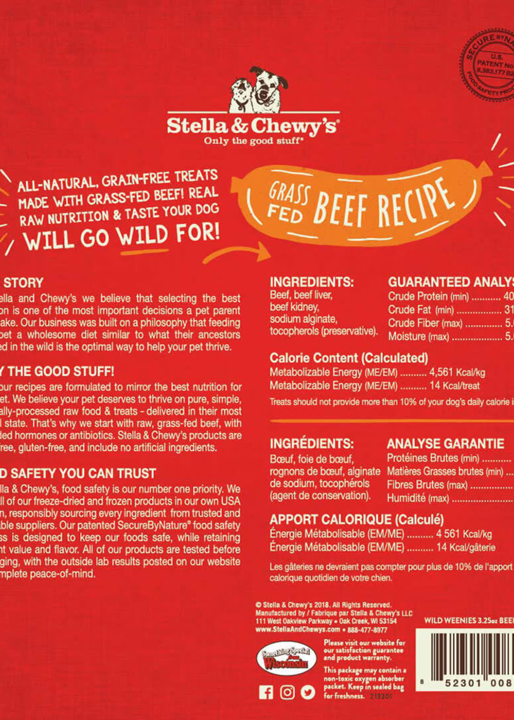Stella & Chewys Stella & Chewy's Wild Weenies Beef 3.25oz