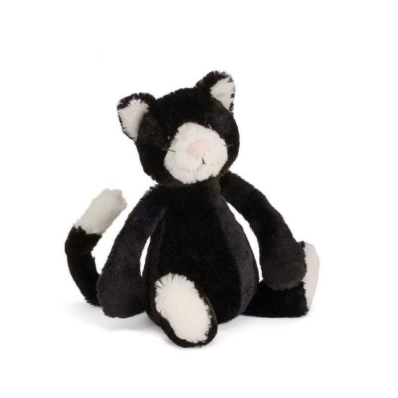 Jellycat Bashful Black And White Cat Medium Billie Le Kid Vetements Pour Enfants