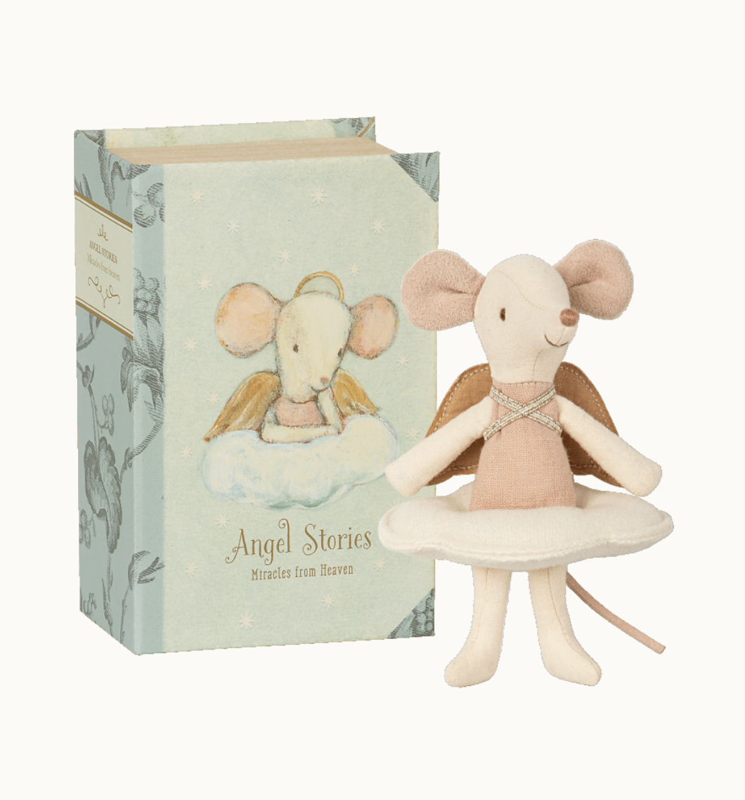 Maileg Maileg - Angel Stories, Mouse in book