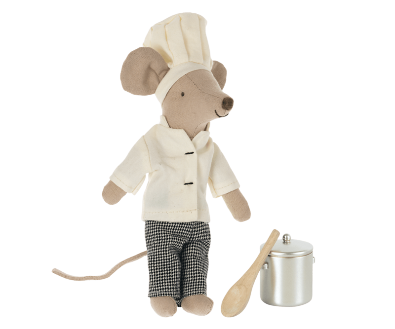 Maileg Maileg - Chef mouse w. soup pot and spoon